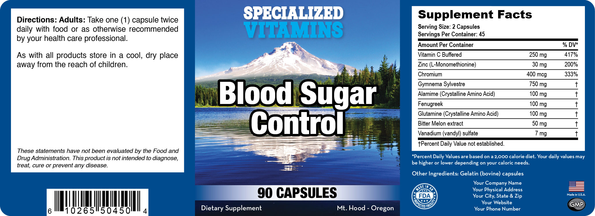 Blood Sugar Control 90 Caps
