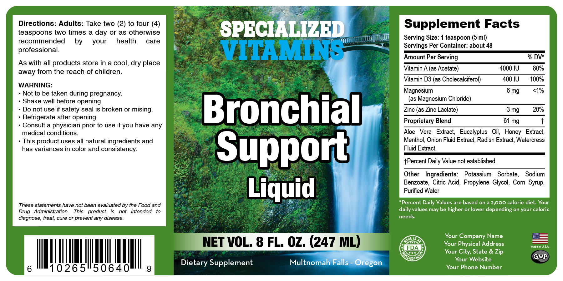 Bronchial Support 8oz