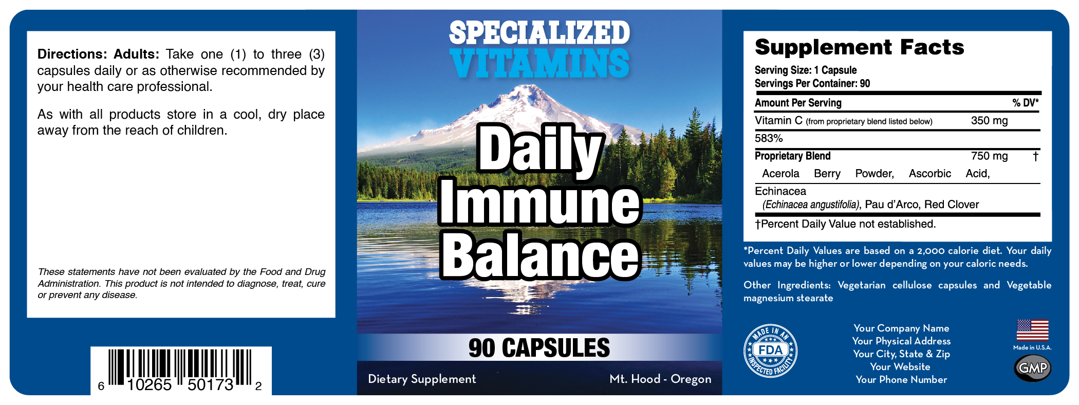 Daily Immune Balance 90 Caps - Vegetarian