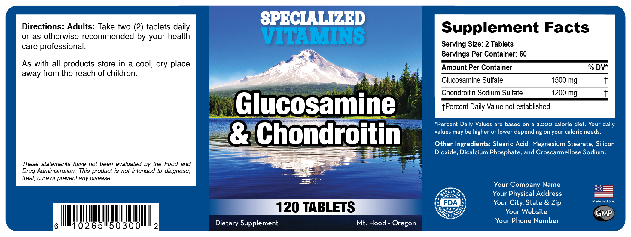 Glucosamine and Chondroitin 120 Tabs