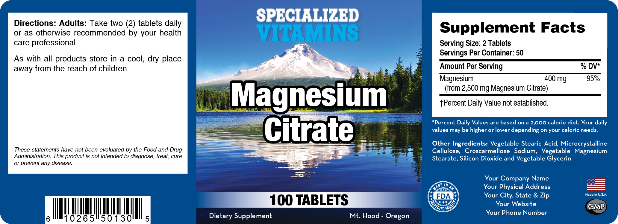 Magnesium Citrate 100 Tabs