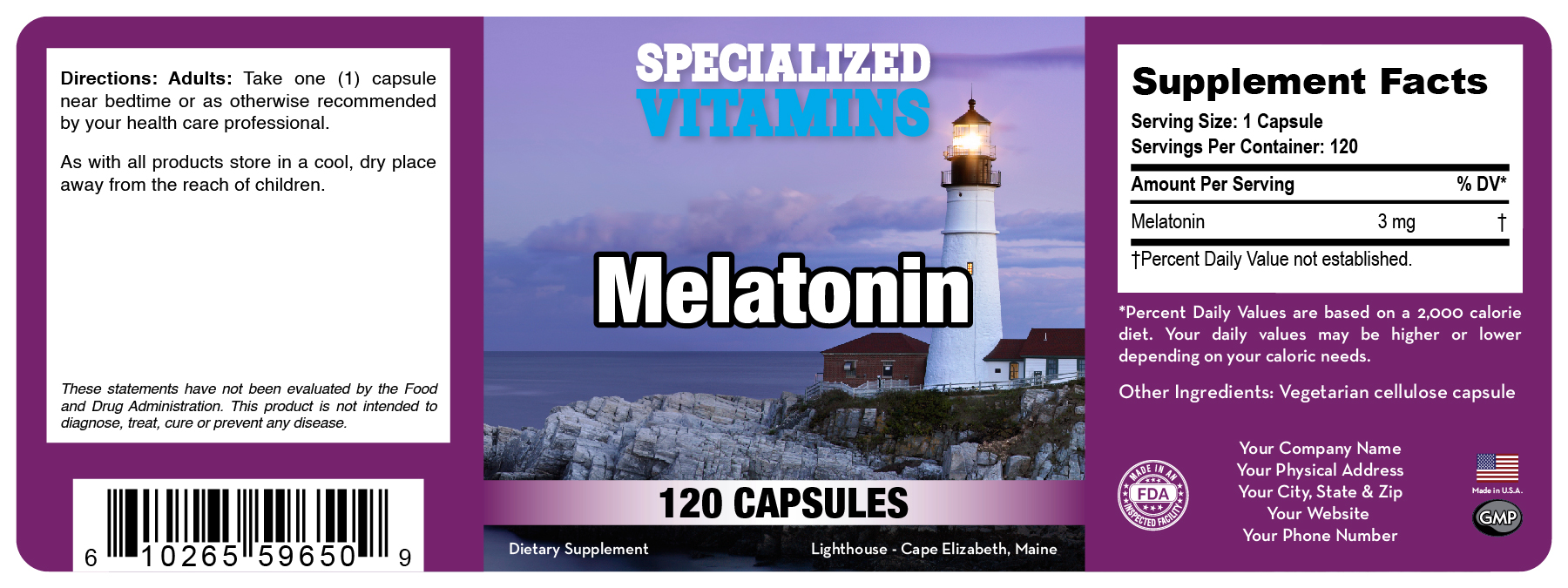 Melatonin 3mg 120 Caps