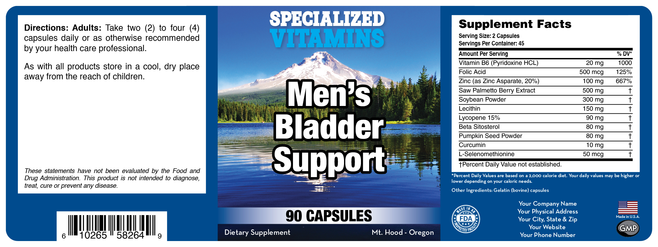 Men's Bladder Support 90 Caps