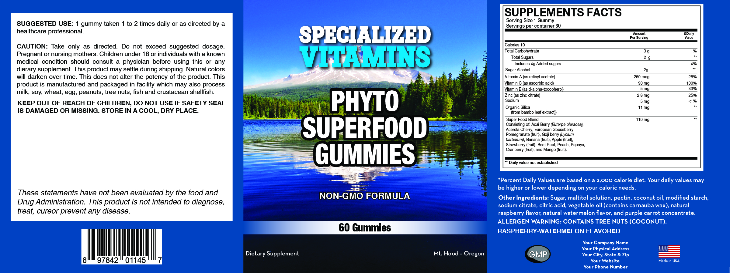 Phyto Superfood Gummies – Vegetarian - 60 Gummies