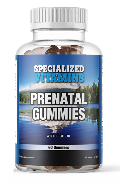Prenatal Multi-Vitamins & Minerals with DHA - Omega 3 - 60 Gummies - Vegetarian
