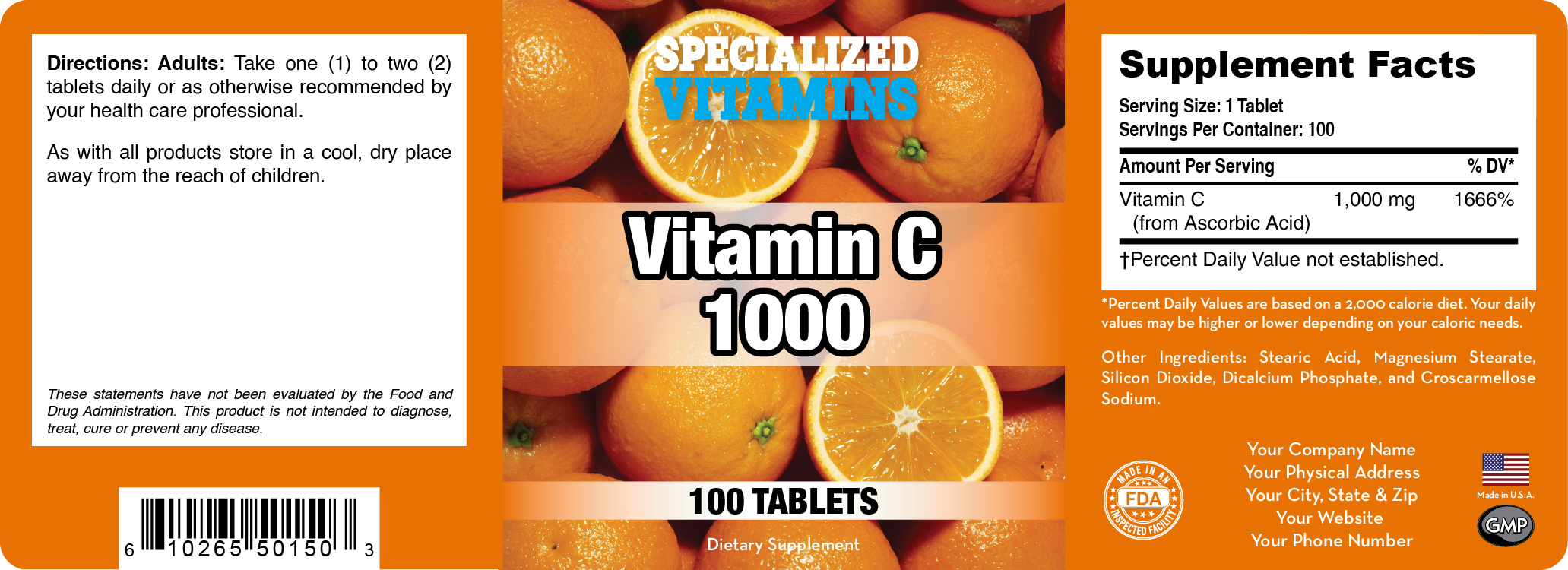 Vitamin C 1000mg 100 Tabs