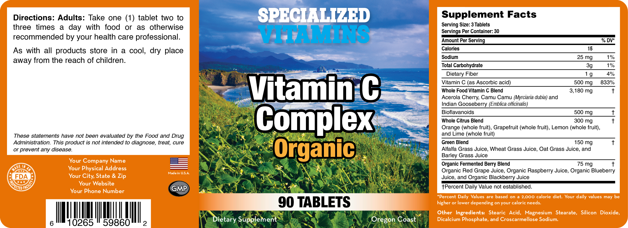 Vitamin C Complex Organic 90 Tabs